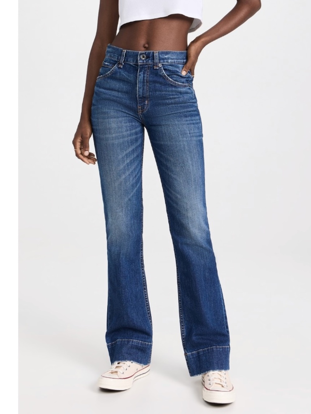 ASKK NY Cruz Bootcut Blue Jeans in Marcos Wash Size 27